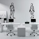 Exemple de stickers muraux: Homme - Esquisse (Thumb)